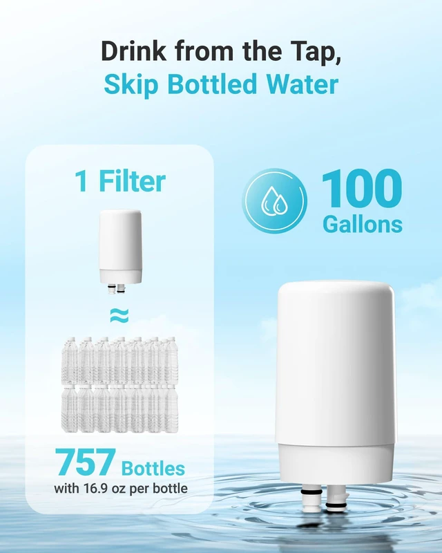 Alt view image 5 of 7 - AQUA CREST 7027W Filter Replacement for Brita® Filter Replacement, 2 Pack, Compatible with Brita® Faucet 36311 On Tap Water Filtration System, FR-200, FF-100, Brita® Filter Replacement