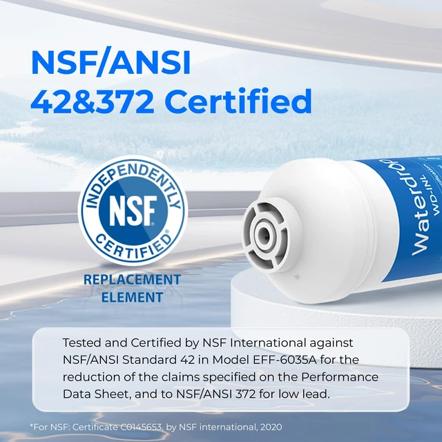Alt view image 2 of 7 - Waterdrop INL Inline Water Filter for Refrigerator and Ice Maker, Reduces Chlorine, Sediment, Bad Taste & Odor, NSF Certified High Capacity Drinking Water Filtration System, 1 Year