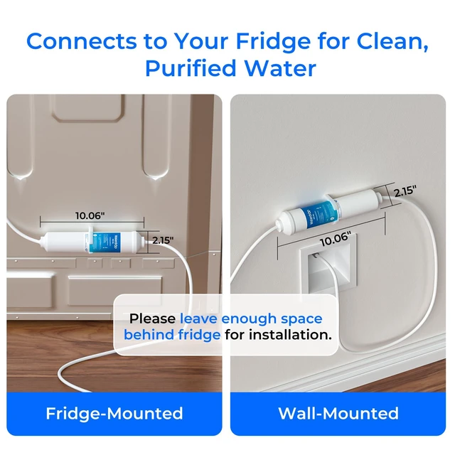 Alt view image 5 of 7 - Waterdrop INL Inline Water Filter for Refrigerator and Ice Maker, Reduces Chlorine, Sediment, Bad Taste & Odor, NSF Certified High Capacity Drinking Water Filtration System, 1 Year