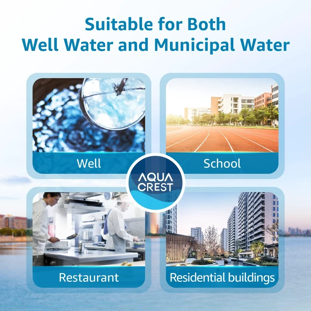 Alt view image 7 of 7 - AQUA CREST FXHSC Whole House Water Filter for GE® FXHSC, 5 Micron, Replacement for Culligan® R50-BBSA, Pentek R50-BB, DuPont WFHDC3001, W50PEHD, GXWH40L, GXWH35F, 10" x 4.5", 6 Months, 2 Pack