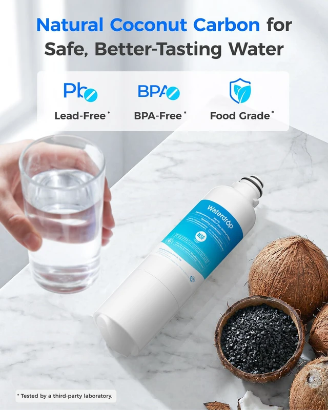 Alt view image 5 of 7 - Waterdrop 11032531 Water Filter Replacement for Bosch® BORPLFTR50,Replacement for Bosch®, Thermador® Refrigerator Water Filter models,BORPLFTR50, BORPLFTR55, 11025825, 12033030