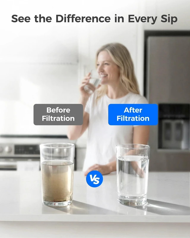 Alt view image 7 of 7 - Waterdrop 11032531 Water Filter Replacement for Bosch® BORPLFTR50,Replacement for Bosch®, Thermador® Refrigerator Water Filter models,BORPLFTR50, BORPLFTR55, 11025825, 12033030