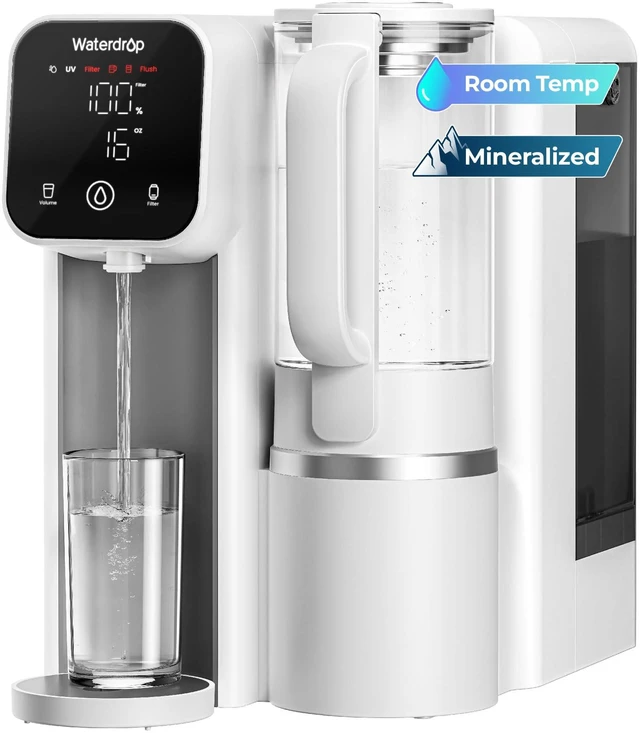 Main image of Waterdrop M6SL Mineral Reverse Osmosis Water Filter Countertop, Room-Temp,Glass Pitcher, NSF/ANSI 58 Certified, 8-Stage RO Filtration System, Reduce PFAS/TDS, 3:1 Pure to Drain