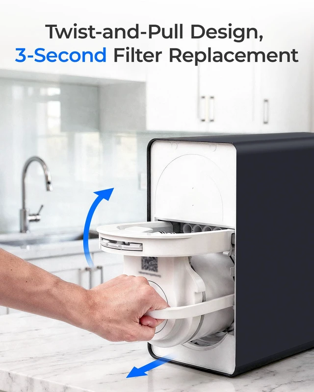 Alt view image 7 of 7 - Waterdrop WD-D6RF Filter, Replacement for WD-D6-B Tankless Reverse Osmosis System, 1-Year Lifetime, Reduce PFAS