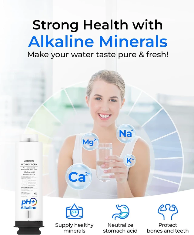 Alt view image 4 of 7 - Waterdrop G5P700A-CF Filter, Replacement for Waterdrop G5P700A RO System, Alkaline Mineral Filter, 6-Month Lifetime, Easy Filter Replacement, Long lifespan, Under-Sink RO Filter