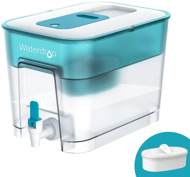 Main image of Waterdrop WFD-22B Large Water Filter Dispenser, 40-Cup Capacity, Turquoise, 200-Gallon Long-Life Water Filter Pitcher, Reduces Chlorine, PFOA/PFOS and More, BPA Free