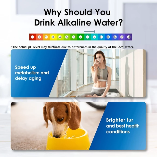 Alt view image 2 of 7 - Waterdrop WFD-22L-A Alkaline Water Filter Dispenser, Large 40-Cup, Black,100-Gallon Water Filter Pitcher, Healthy, Clean & Toxin-Free Mineralized Alkaline Water, BPA Free