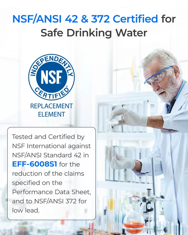 Alt view image 3 of 7 - Waterdrop EDR3RXD1 Water Filter Replacement for Everydrop® Filter 3, 2 Pack, Replacement for 4396841, 4396710, Kenmore® 46-9083, 46-9030, Refrigerator Water Filter