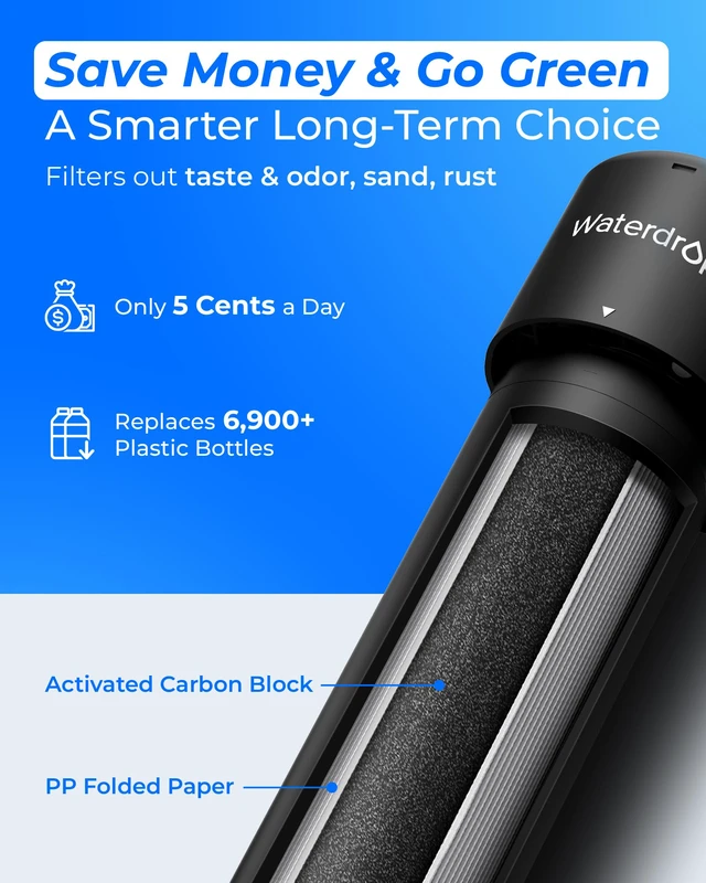 Alt view image 3 of 7 - Waterdrop UA-5Y 5-Year Under Sink Water Filter System, Ultra Long Life, Reduces Lead, Chlorine, Bad Taste & Odor, Water Filter for Sink Faucet Connects Directly to Your Faucet
