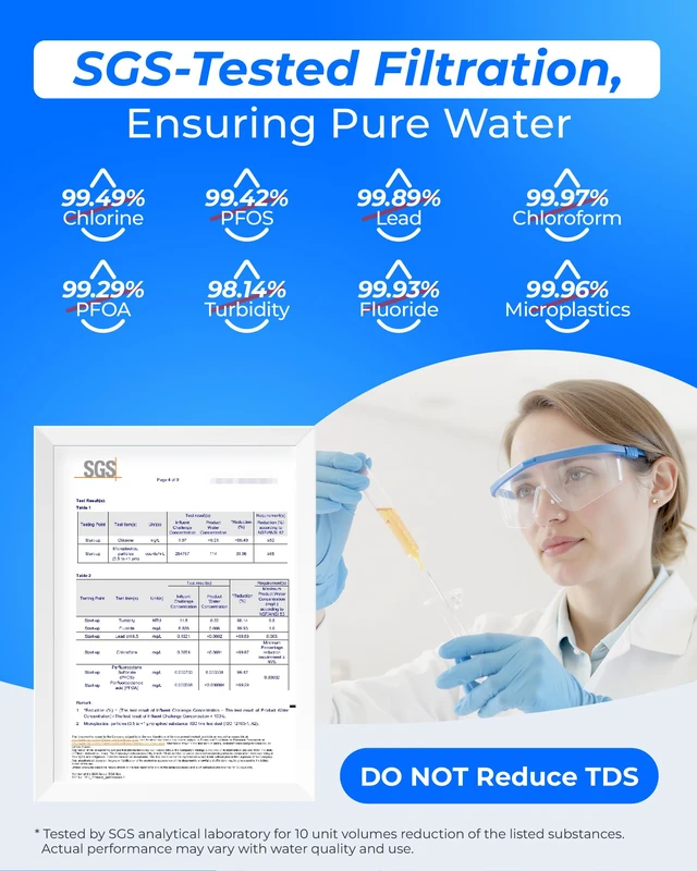 Alt view image 4 of 7 - Waterdrop UA-5Y 5-Year Under Sink Water Filter System, Ultra Long Life, Reduces Lead, Chlorine, Bad Taste & Odor, Water Filter for Sink Faucet Connects Directly to Your Faucet