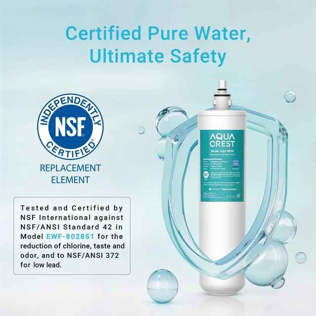 Alt view image 4 of 7 - AQUA CREST FQK1R, GXULQR Water Filter Replacement for GE FQK1R, GXULQR,Compatible with GE GXK140TNN and GXULQK systems, Reduces Lead, Chlorine, NSF/ANSI 42 372, 2000 Gallons