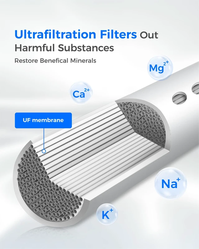 Alt view image 3 of 7 - Waterdrop TST-UF 0.01m Ultra-Filtration Under Sink Water Filter System, Removes 99% of Substances, Chlorine, Bad Taste & Odor, No Drill Required, Stainless Steel Under Sink Water Filtration System