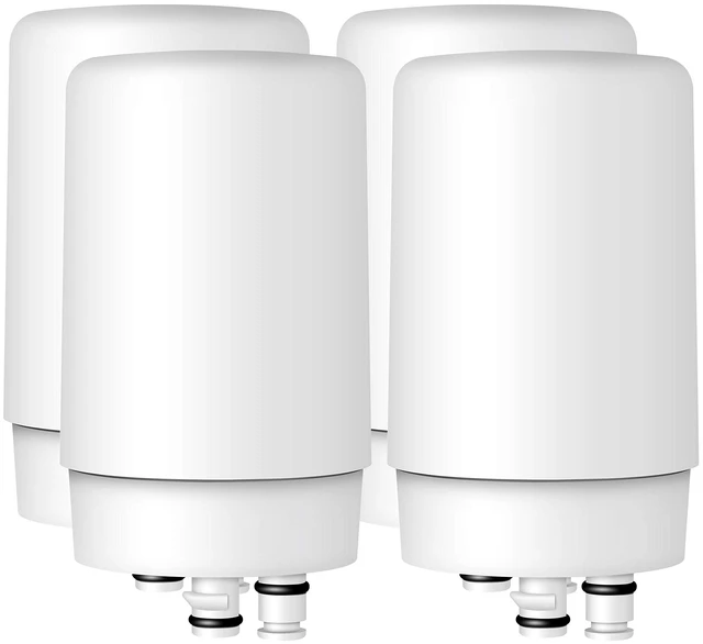 Main image of AQUA CREST 7027W Filter Replacement for Brita® Filter Replacement, 4 Pack,Compatible with Brita® Faucet 36311 On Tap Water Filtration System, FR-200, FF-100, Brita® Filter Replacement, White, 4 Pack