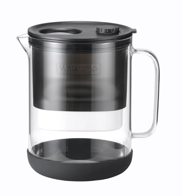 Main image of Waterdrop PT-72BL Glass Water Filter Pitcher, 7-Cup, Eco-Friendly, Black,NSF/ANSI 53, 42 & 372 Certified Filter, Reduces PFOA/PFOS, Chlorine, Cadmium, Copper & Mercury, BPA-Free