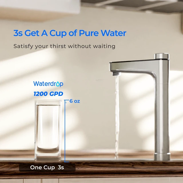 Alt view image 6 of 7 - Waterdrop X12-F3 Filter, Replacement for All X12 1200 GPD Series RO System, 24-Month Lifetime, Reduce PFAS, Long Filter Lifespan, Enhanced Filtration