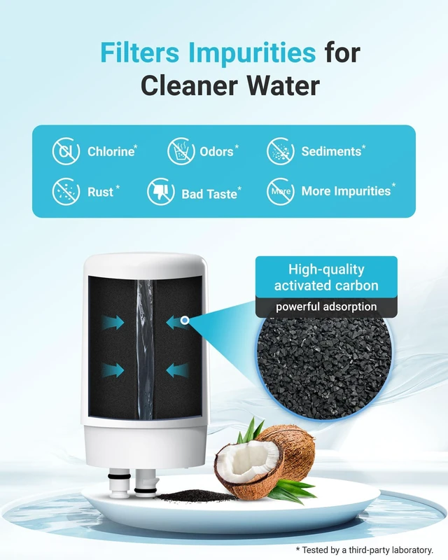 Alt view image 3 of 7 - AQUA CREST 7027W Filter Replacement for Brita® Filter Replacement, 4 Pack,Compatible with Brita® Faucet 36311 On Tap Water Filtration System, FR-200, FF-100, Brita® Filter Replacement, White, 4 Pack
