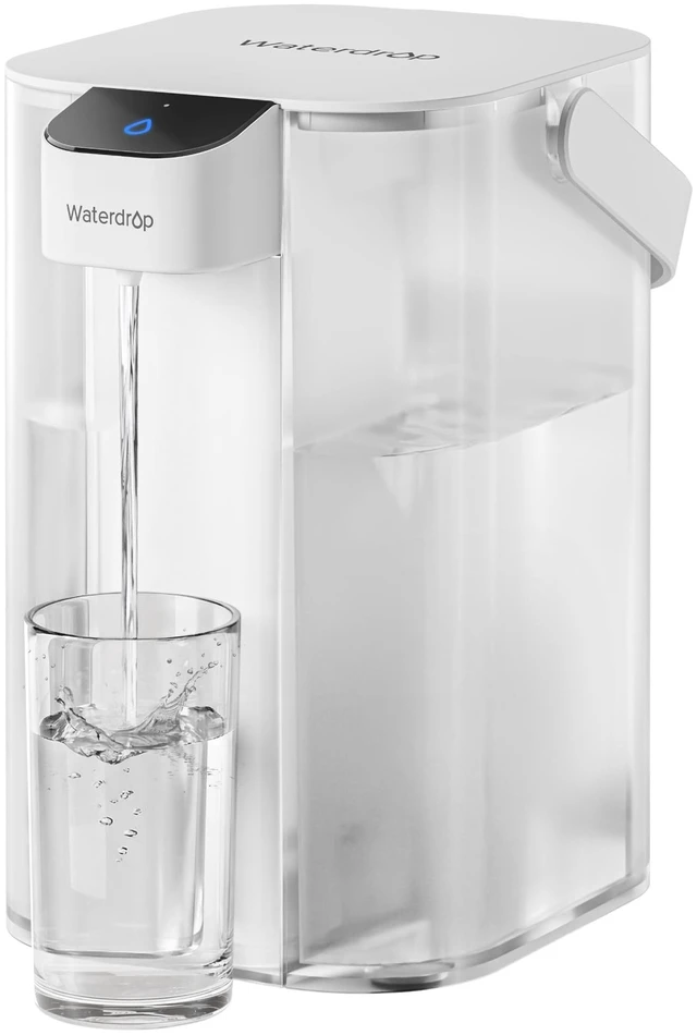 Main image of Waterdrop ED01W Electric Water Filter Pitcher, NSF/ANSI 42&53&401&372,White, 200-Gallon Long-Life, Reduce 99.6% of Lead and 45+ Impurities, 15-Cup, Rechargeable Instant Dispenser, Does not Lower TDS