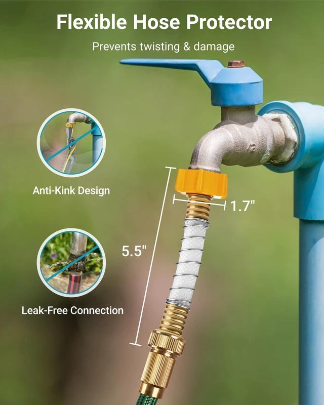 Alt view image 5 of 7 - AQUA CREST Garden Hose Water Filter for Plants, NSF/ANSI Certified, Reduces Chlorine, Odor, Improves Plant Health, Suitable for Gardening, Farming and Pets, with Flexible Hose Protector