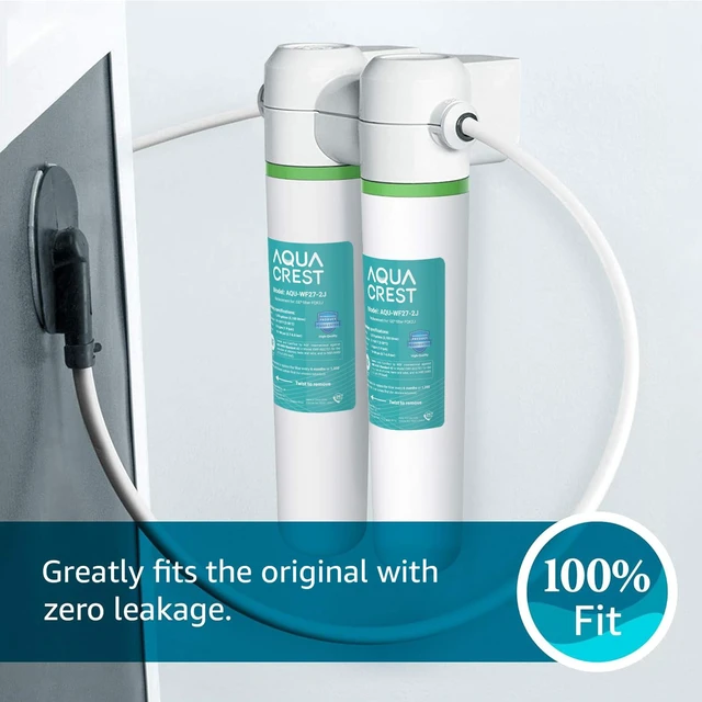 Alt view image 5 of 7 - AQUA CREST FQK2J Water Filter Replacement for GE FQK2J, FQK1K, 2 Pack, Compatible with GE GXK255TBN, NSF/ANSI 42 372 Certified, 1350 Gallons Dual Flow Drinking Water Replacement Filters