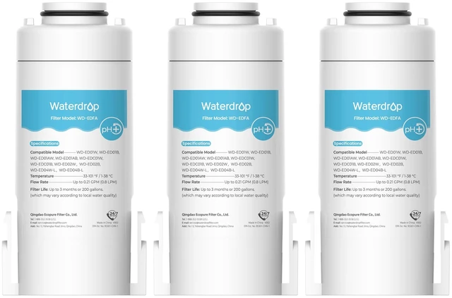Main image of Waterdrop EDFA Alkaline Water Filter Replacement for ED01AW/ED01AB, 3 Pack,For Waterdrop ED01/ED02/ED04 Rechargeable Electric Pitchers, Improves pH, Lasts 3 Months or 200 Gallons