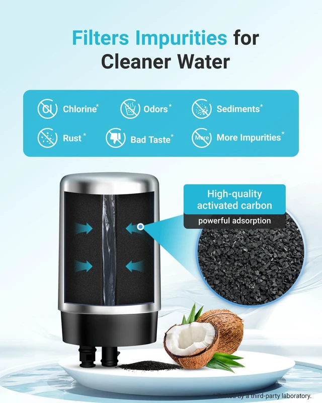 Alt view image 3 of 7 - AQUA CREST 7027S Filter Replacement for Brita® Faucet Filter Chrome 2 Pack,Replacement for Brita® 36311 On Tap Water Filtration System, FR-200, FF-100, 100 Gallons, Brita® Filter Replacement, 2 Pack