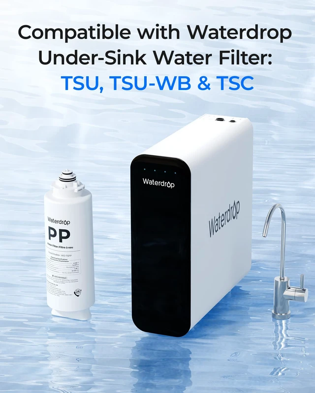 Alt view image 2 of 6 - Waterdrop TSPP Water Filter Replacement for Waterdrop TSU & TSU-WB, 2 Pack