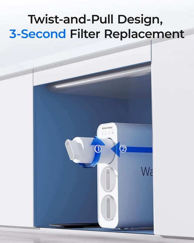 Alt view image 4 of 6 - Waterdrop TSPP Water Filter Replacement for Waterdrop TSU & TSU-WB, 2 Pack