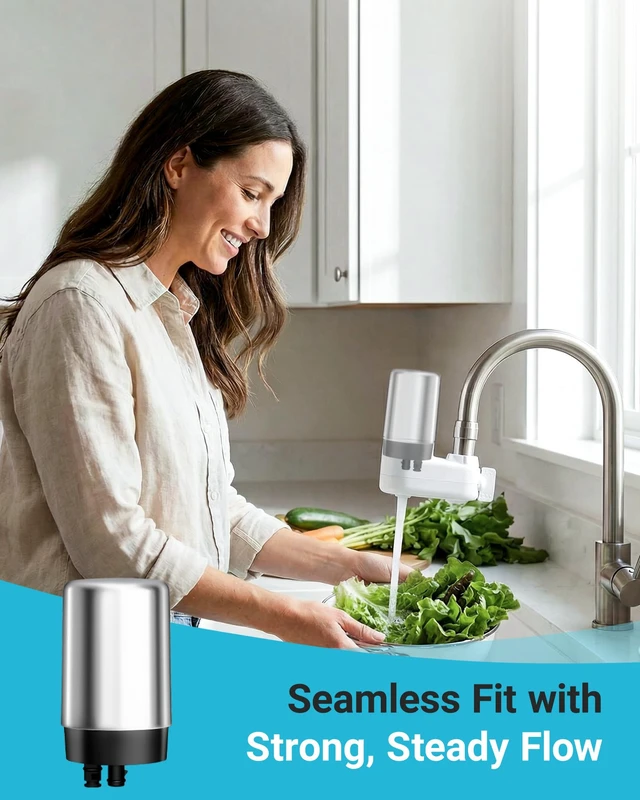 Alt view image 7 of 7 - AQUA CREST 7027S Filter Replacement for Brita® Faucet Filter Chrome 2 Pack,Replacement for Brita® 36311 On Tap Water Filtration System, FR-200, FF-100, 100 Gallons, Brita® Filter Replacement, 2 Pack