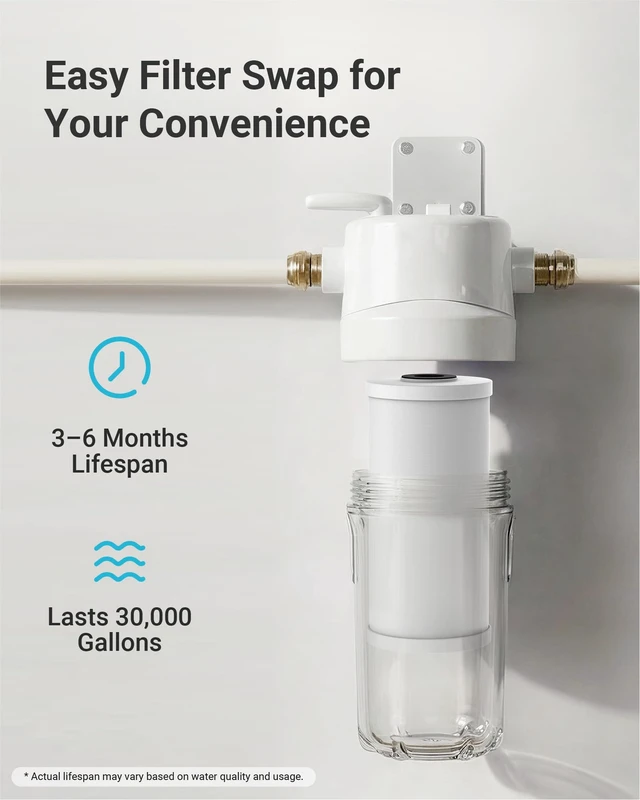 Alt view image 4 of 7 - AQUA CREST FXHTC Sediment and Carbon Water Filter for GE® FXHTC, 5 Micron,Replacement for GXWH40L, GXWH35F, GNWH38S, Culligan® RFC-BBSA, WRC25HD, PP10BB-CC, Pentek RFC-BB, 10" x 4.5", 2 Pack