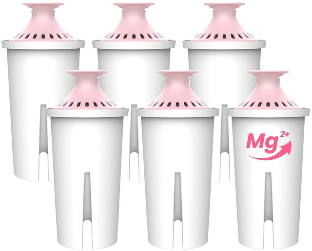 Main image of AQUA CREST Magnesium Water Filter Replacement for Brita® Filter, 6 Pack, Compatible with Brita® Pitchers and Dispensers, Everyday, UltraMax, Metro+, XL and More, Reduces Chlorine, 1 Year Supply
