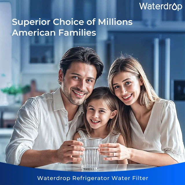 Alt view image 6 of 7 - Waterdrop Plus UKF8001 NSF 401 Certified Refrigerator Water Filter, 4 Pack, Reduce PFAS, Replacement for Whirlpool® Everydrop® Filter 4, EDR4RXD1, Maytag® UKF8001AXX, 46-9006, Puriclean II, FMM-2