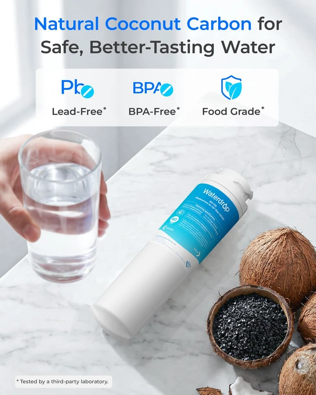 Alt view image 5 of 7 - Waterdrop MSWF Refrigerator Water Filter, Replacement for GE® MSWF, 3 Pack, Compatible With GE® 101820A, 101821B, RWF1500A, MSWF3PK, MSWFDS, PC46783, PS1559689, WR02X12345