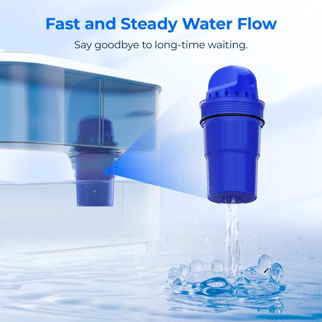 Alt view image 7 of 7 - Waterdrop Pitcher Water Filter Replacement for PUR® Filter PPF900Z, 2 Pack, Compatible with All PUR®, PUR® Plus Pitcher & Dispenser, CRF950Z, PPF951K, NSF Certified, 60 Gallons, Enhanced Filtration