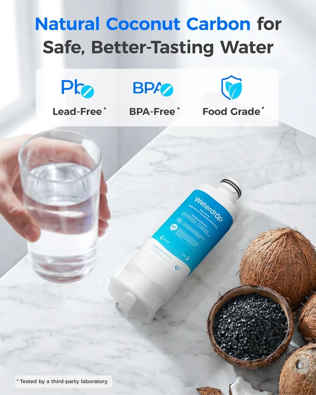 Alt view image 4 of 7 - Waterdrop WD-F45 Water Filter, Replacement for Samsung® DA97-17376B,Replacement for Samsung® DA97-17376B, HAF-QIN/EXP, DA97-08006C, RF28R7201SR, RF28R7351SG Refrigerator Water Filter