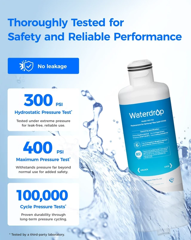 Alt view image 6 of 7 - Waterdrop WD-F45 Water Filter, Replacement for Samsung® DA97-17376B,Replacement for Samsung® DA97-17376B, HAF-QIN/EXP, DA97-08006C, RF28R7201SR, RF28R7351SG Refrigerator Water Filter