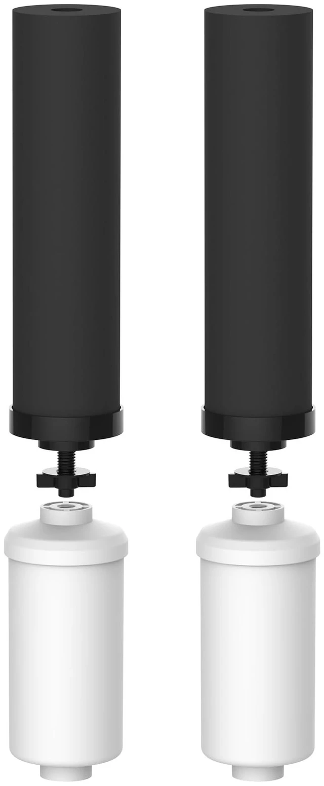 Main image of Waterdrop Gravity Water Filter, 2 Carbon Filters and 2 Fluoride Filters, Compatible with Berkey®, BB9-2® Filters & PF-2® Filters, Waterdrop Gravity Water Filter System, NSF/ANSI 372 Certified