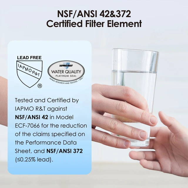 Alt view image 3 of 7 - Waterdrop Gravity Water Filter, 2 Carbon Filters and 2 Fluoride Filters, Compatible with Berkey®, BB9-2® Filters & PF-2® Filters, Waterdrop Gravity Water Filter System, NSF/ANSI 372 Certified