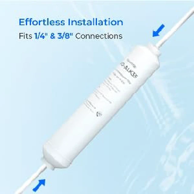 Alt view image 7 of 7 - Waterdrop ALK35 Alkaline Undersink Water Filter, NSF/ANSI 372 Certified, 6-Month Lifetime, 1/4" & 3/8" Quick Connect, pH Balance and Restore Alkaline Minerals for RO Filter, Under-Sink Water Filter