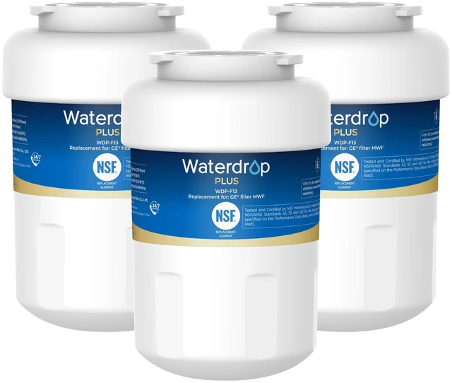 Main image of Waterdrop Plus WDP-F13 Water Filter, Replacement for GE® MWF®, 3 Pack,NSF 401&53&42 Certified, Replacement for HDX FMG-1, MWFP, MWFA, RWF0600A, RWF1060, Kenmore® 469991