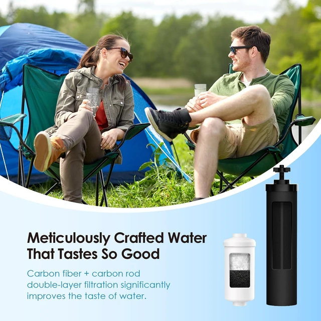 Alt view image 4 of 7 - Waterdrop Gravity Water Filter, 2 Carbon Filters and 2 Fluoride Filters, Compatible with Berkey®, BB9-2® Filters & PF-2® Filters, Waterdrop Gravity Water Filter System, NSF/ANSI 372 Certified