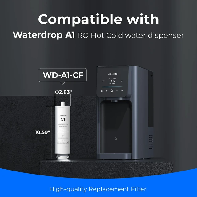 Alt view image 3 of 7 - Waterdrop A1-CF Filter, Replacement for A1 RO System, 6-month Lifetime