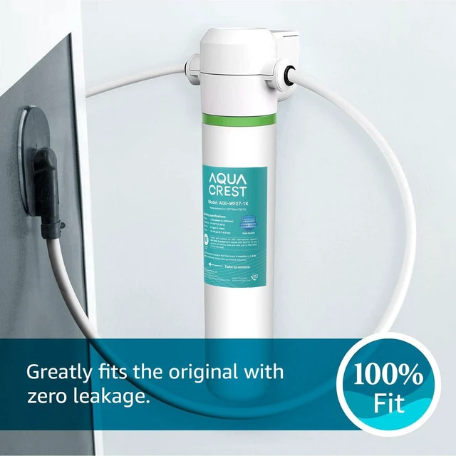 Alt view image 2 of 7 - AQUA CREST FQK1K Water Filter Replacement for GE FQK1K, FQK2J, 2 Pack,Compatible with GE GXK185K, GX1S50R, GXRLQ filtration systems, NSF/ANSI 42 & 372, Reduces Chlorine, Taste&Odor, 1350 Gallons
