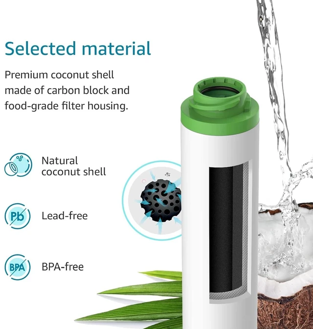 Alt view image 4 of 7 - AQUA CREST FQK1K Water Filter Replacement for GE FQK1K, FQK2J, 2 Pack,Compatible with GE GXK185K, GX1S50R, GXRLQ filtration systems, NSF/ANSI 42 & 372, Reduces Chlorine, Taste&Odor, 1350 Gallons