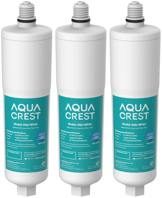 Main image of AQUA CREST AP431 Replacement Cartridge, Whole House Scale Inhibitor, 3 Pack,Replacement Cartridge for Aqua-Pure® AP430SS, Helps Prevent Scale Build Up On Hot Water Heaters and Boilers