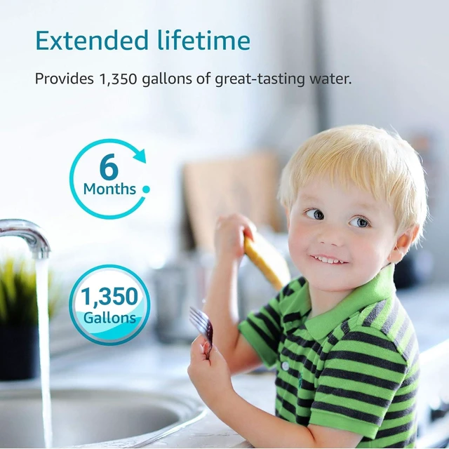 Alt view image 5 of 7 - AQUA CREST FQK1K Water Filter Replacement for GE FQK1K, FQK2J, 2 Pack,Compatible with GE GXK185K, GX1S50R, GXRLQ filtration systems, NSF/ANSI 42 & 372, Reduces Chlorine, Taste&Odor, 1350 Gallons