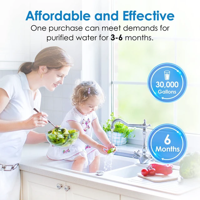 Alt view image 6 of 7 - Waterdrop FXHSC Whole House Water Filter for GE® FXHSC, 5 Micron, Replacement for Culligan® R50-BBSA, Pentek R50-BB, DuPont WFHDC3001, W50PEHD, GXWH40L, GXWH35F, 10" x 4.5", 6 Months, 2 Pack