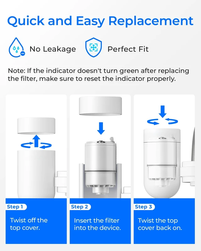 Alt view image 7 of 7 - Waterdrop C08B Water Filter Replacement for PUR® Faucet Filter, 3 Pack, Compatible with All PUR® PLUS Faucet Filtration System, Replacement RF-3375®, NSF 42 Certified, 9-Month, 900-Gallon