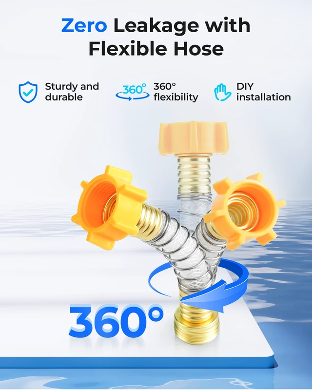 Alt view image 4 of 7 - Waterdrop RV Inline Water Filter, Garden Hose and Camper Water Filter, Reduces Chlorine, Odor, Bad Taste and Sediment in Drinking Water, NSF/ANSI Certified, with 2 Flexible Hose Protectors, 2 Pack
