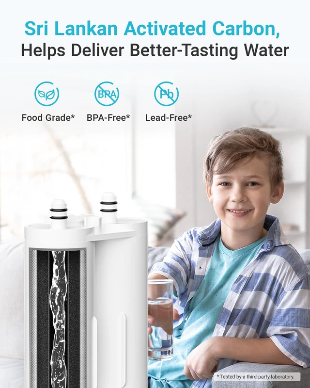Alt view image 6 of 7 - AQUA CREST AQF-FF29 Water Filter Replacement for Frigidaire® WF2CB®, 3 Pack, Replacement for Frigidaire® & Electrolux® PureSource2®, NGFC 2000, FC100, Kenmore® 9916, 469916, EWF2CBPA®, 1004-42-FA