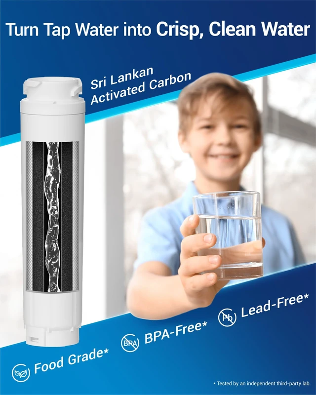 Alt view image 5 of 7 - AQUA CREST 644845 Refrigerator Water Filter, 3 Pack, Replacement for Bosch® 644845, 11034152, 9000077104, UltraClarity® REPLFLTR10, B22CS50SNS, B26FT70SNS, B22CS80SNS